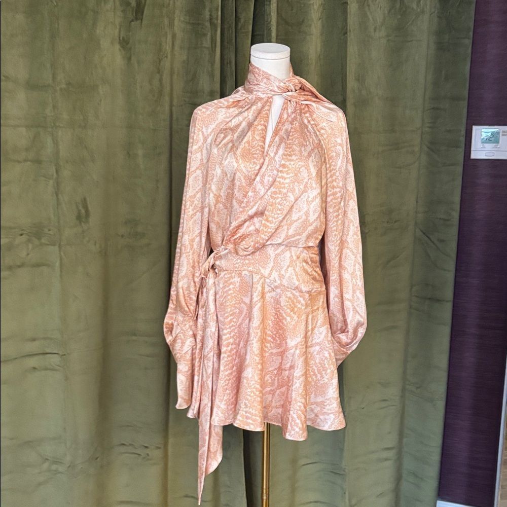 Acler Blush  snake print Mini Dress, US6 - Picture 11 of 16